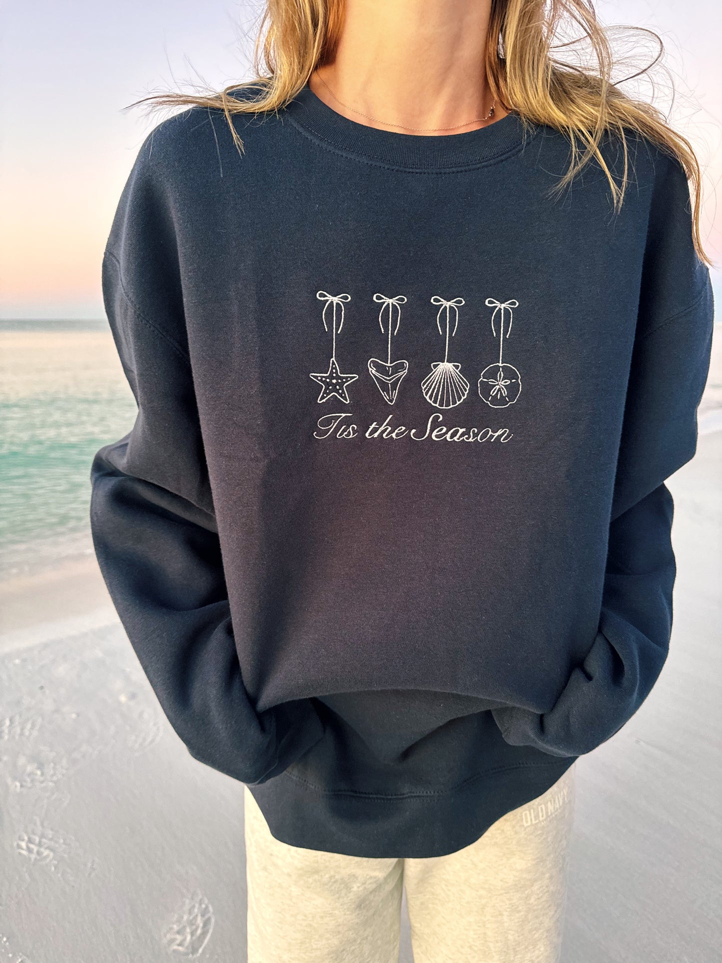 Tis the SEAson Crewneck - Navy