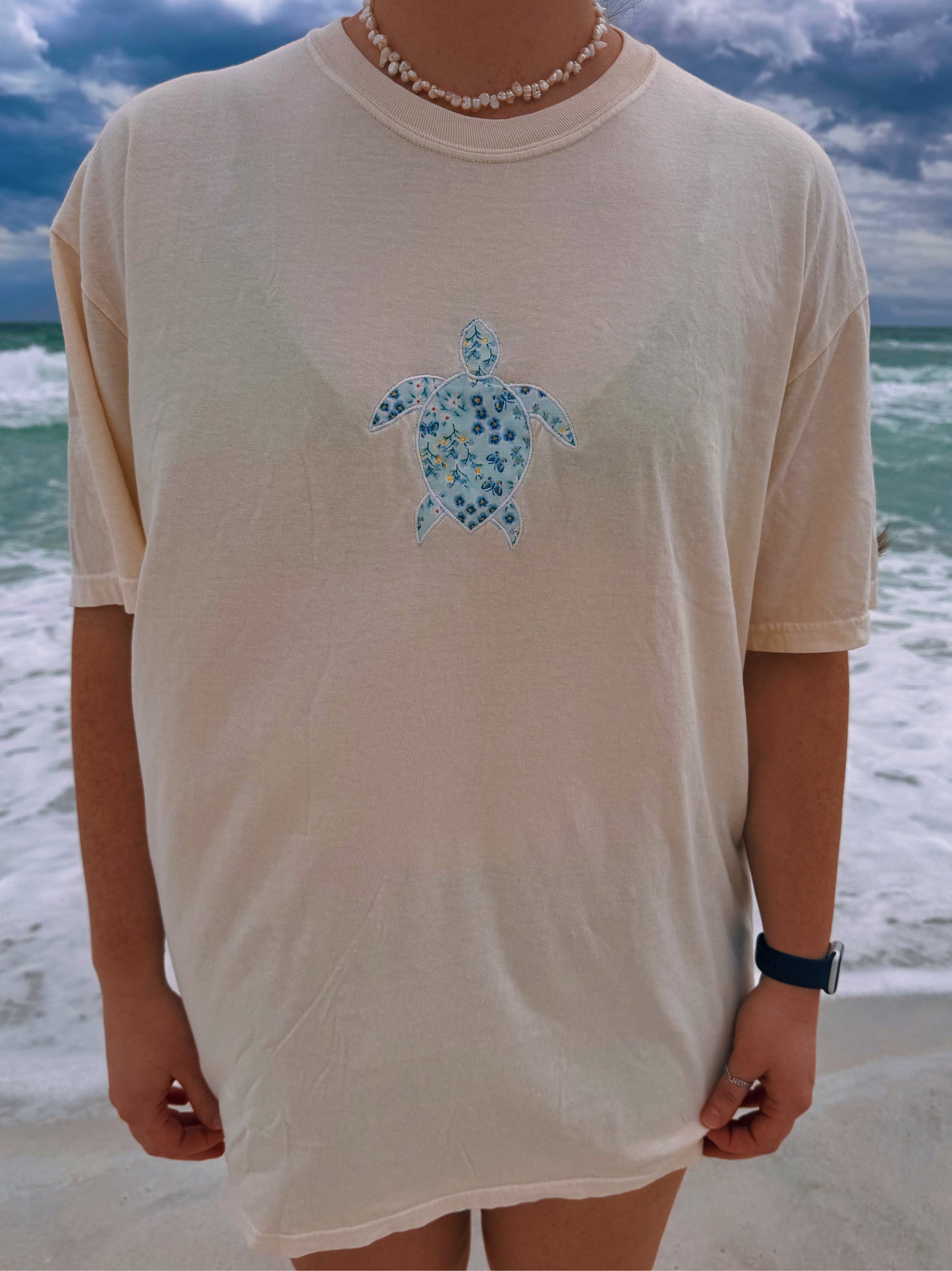 Floral Sea Turtle Tee - * PRE-ORDER *