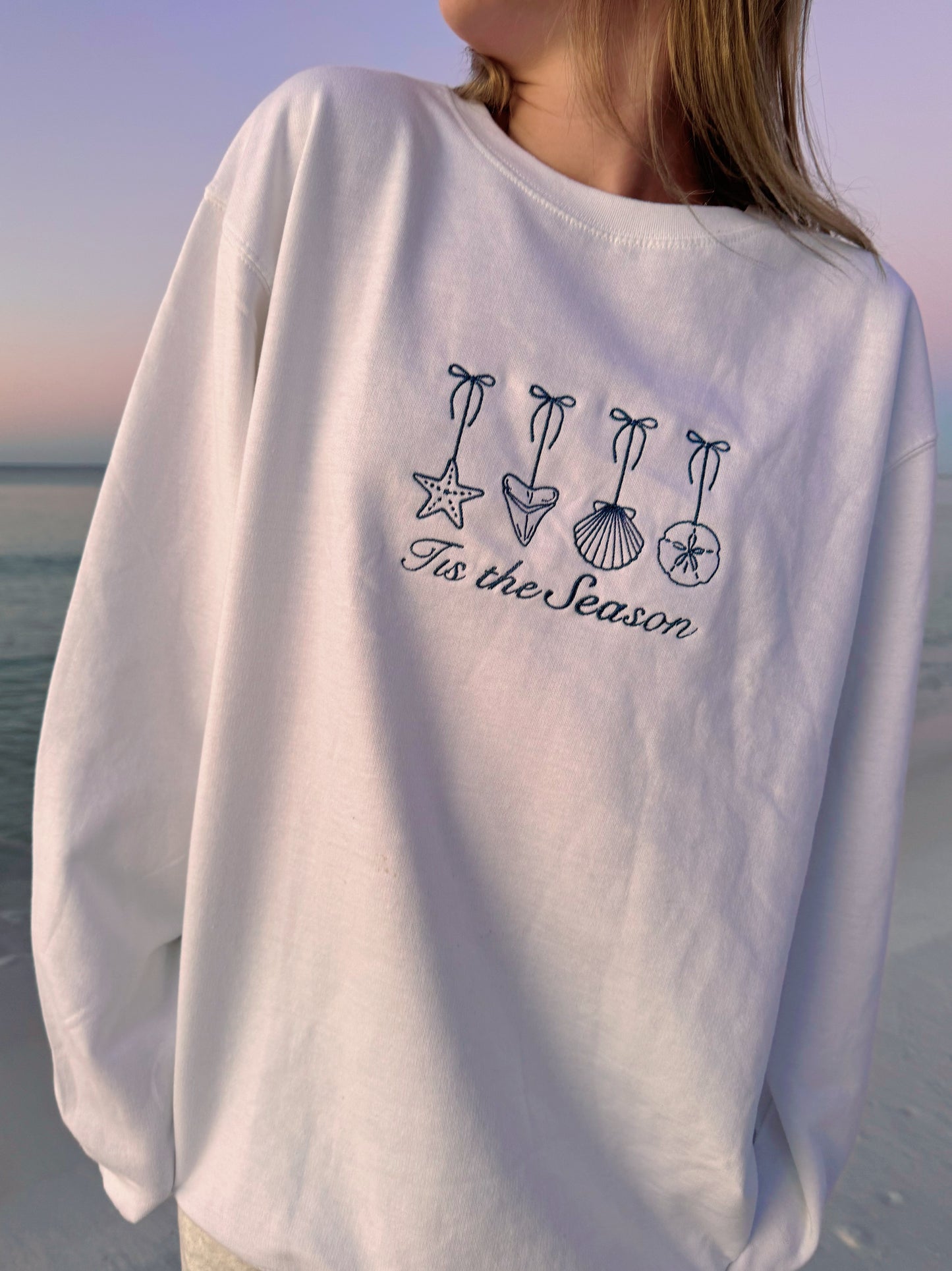 Tis the SEAson Crewneck - White