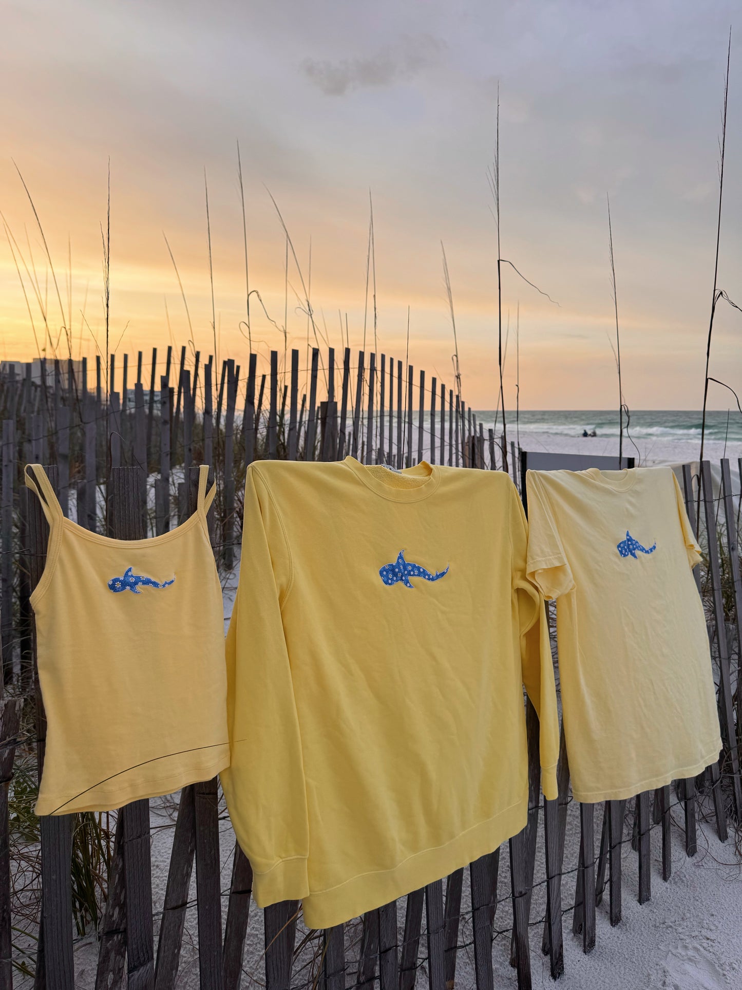 Floral Whale Shark Tee - Yellow * PRE-ORDER *