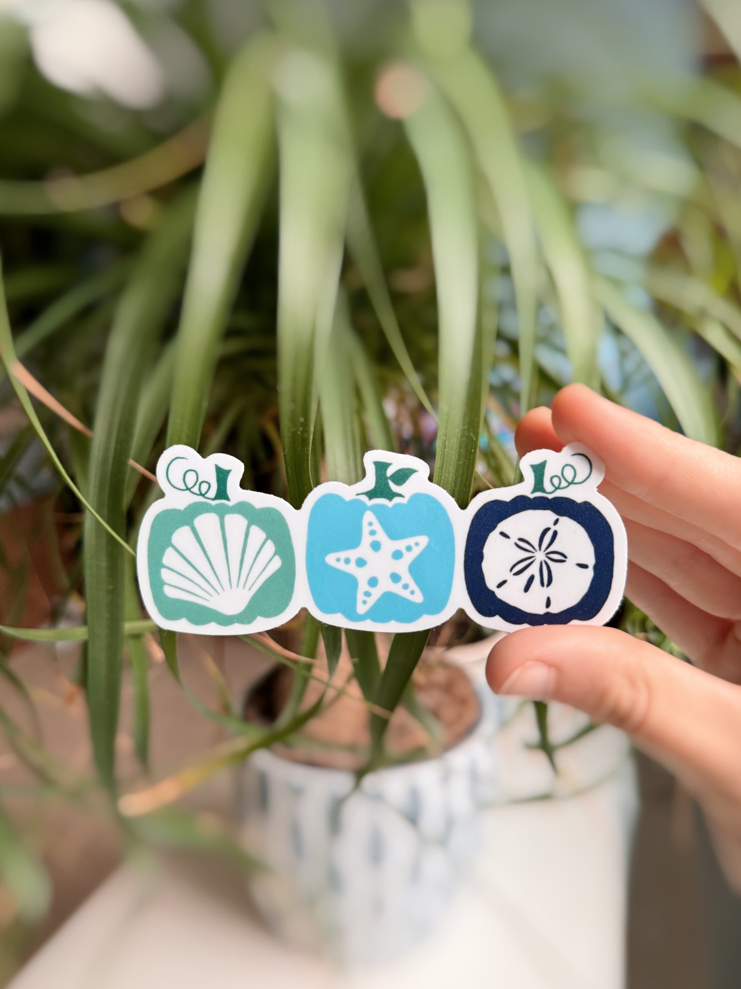 Coastal Pumpkins Sticker