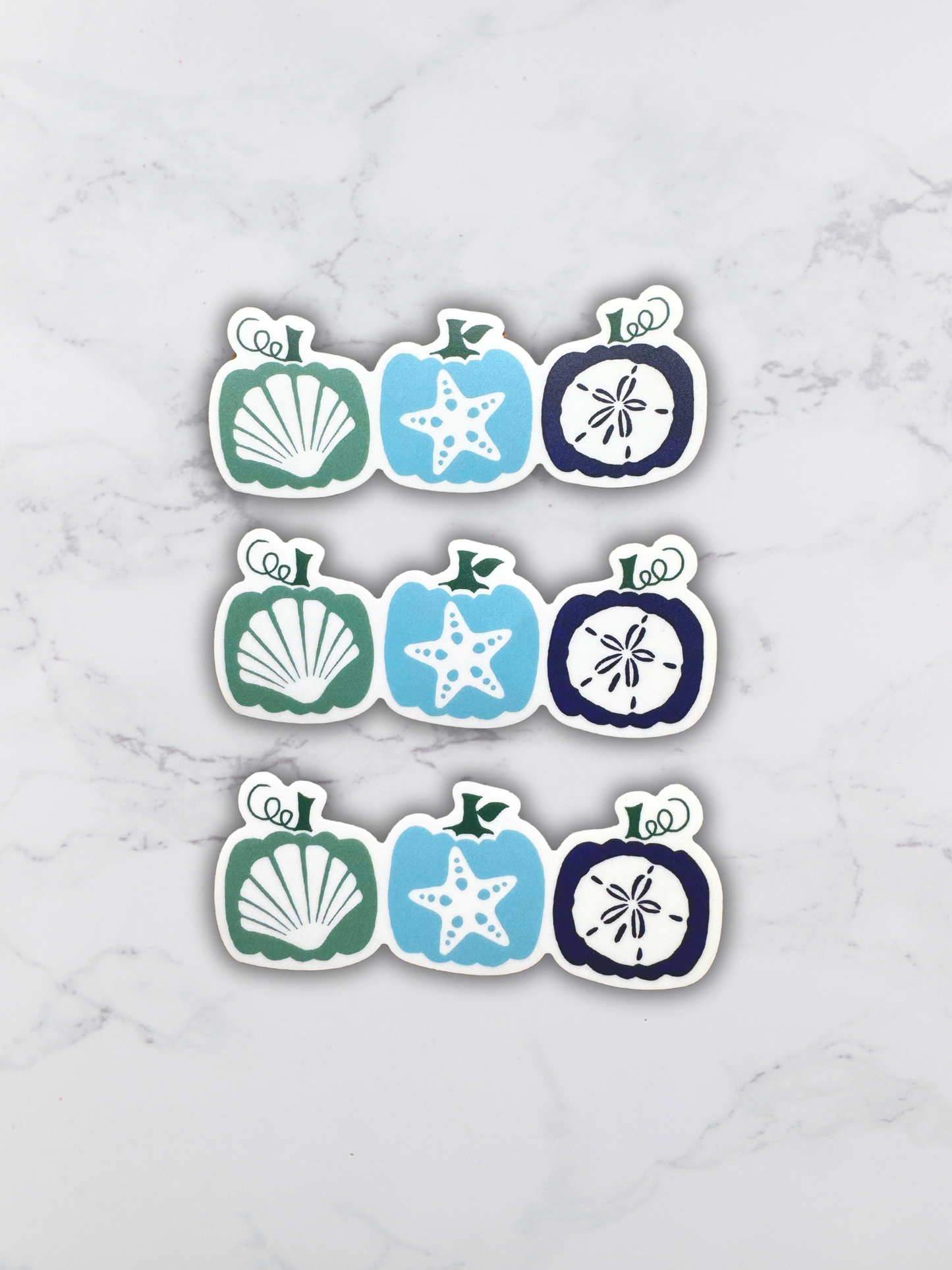 Coastal Pumpkins Sticker