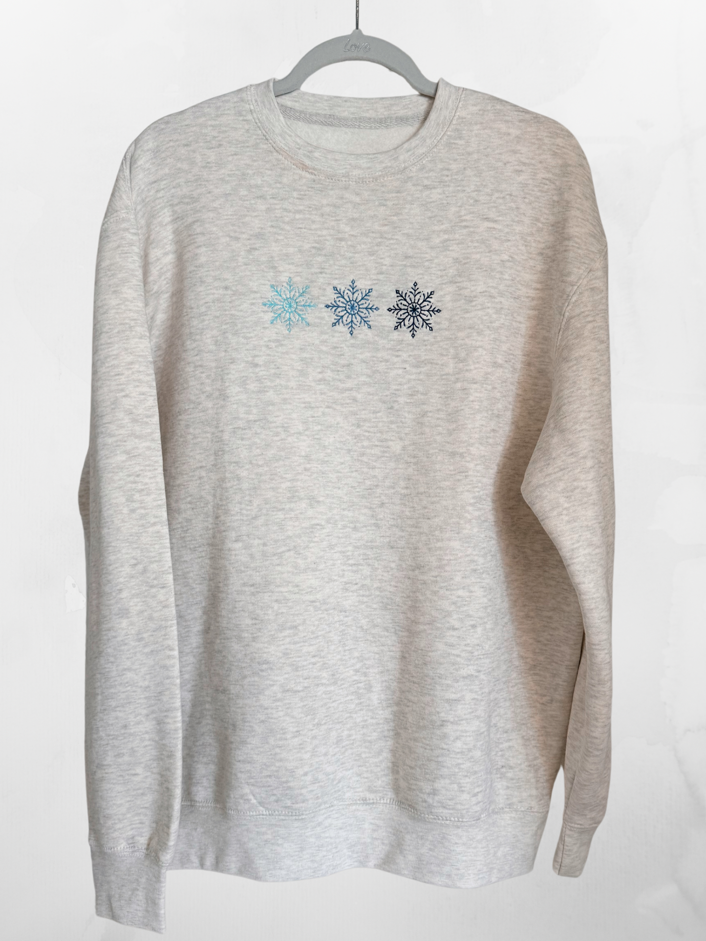 Snowflakes Crewneck - Ash Heather
