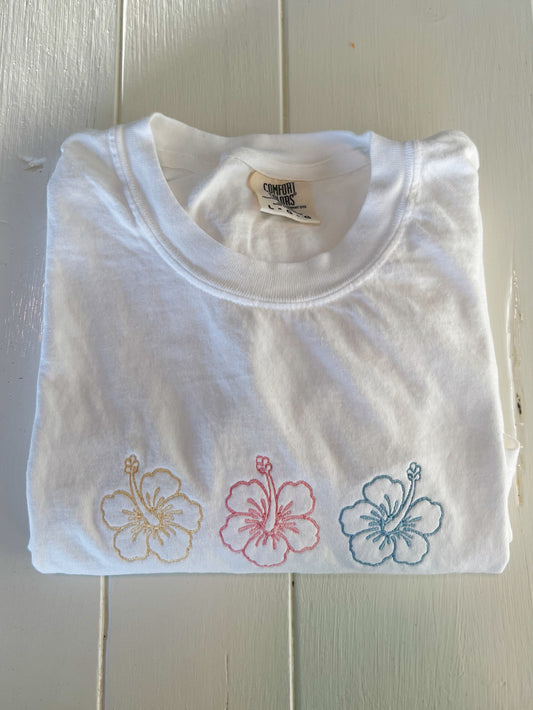 Pastel Hibiscus Tee