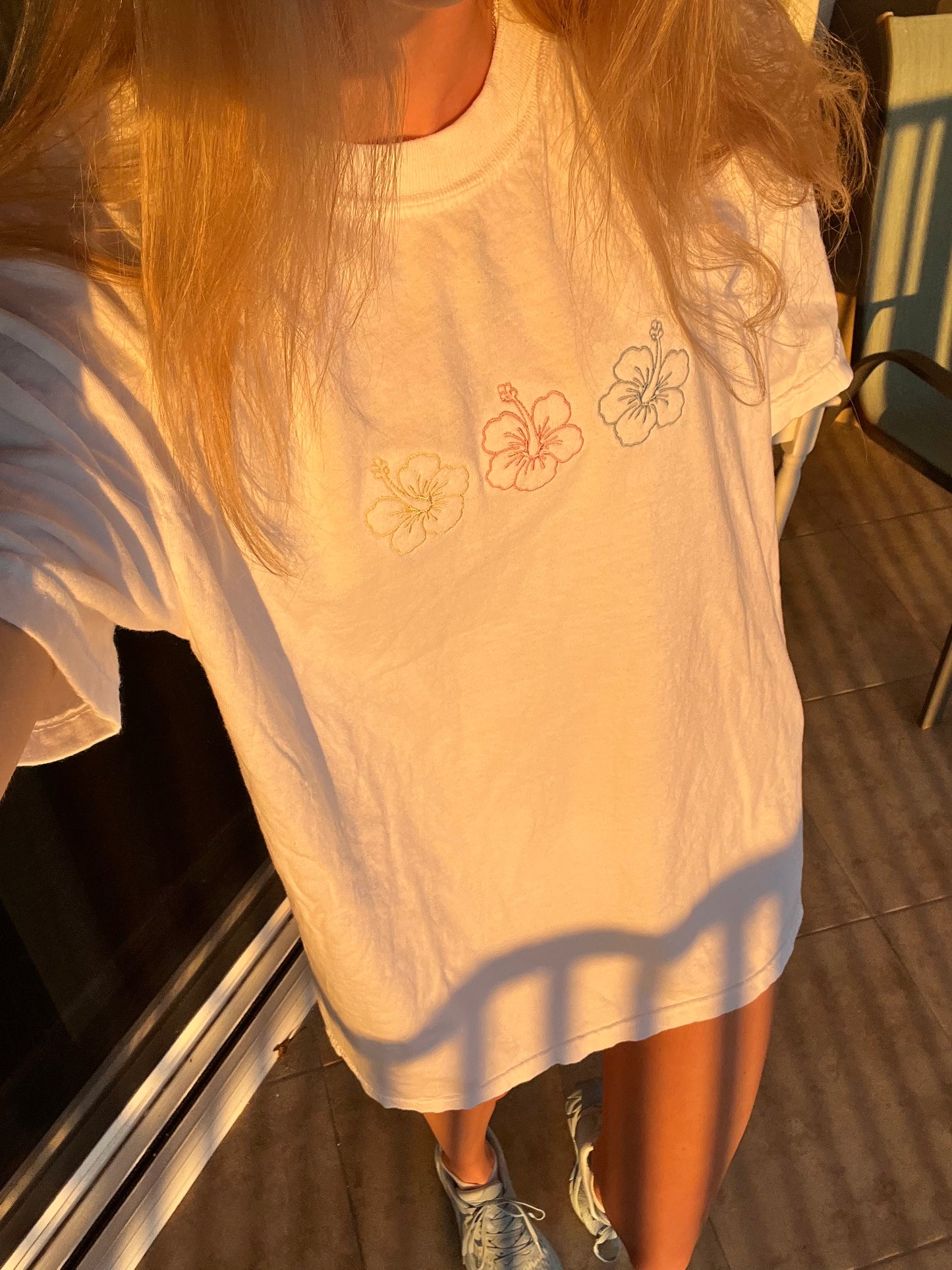 Pastel Hibiscus Tee