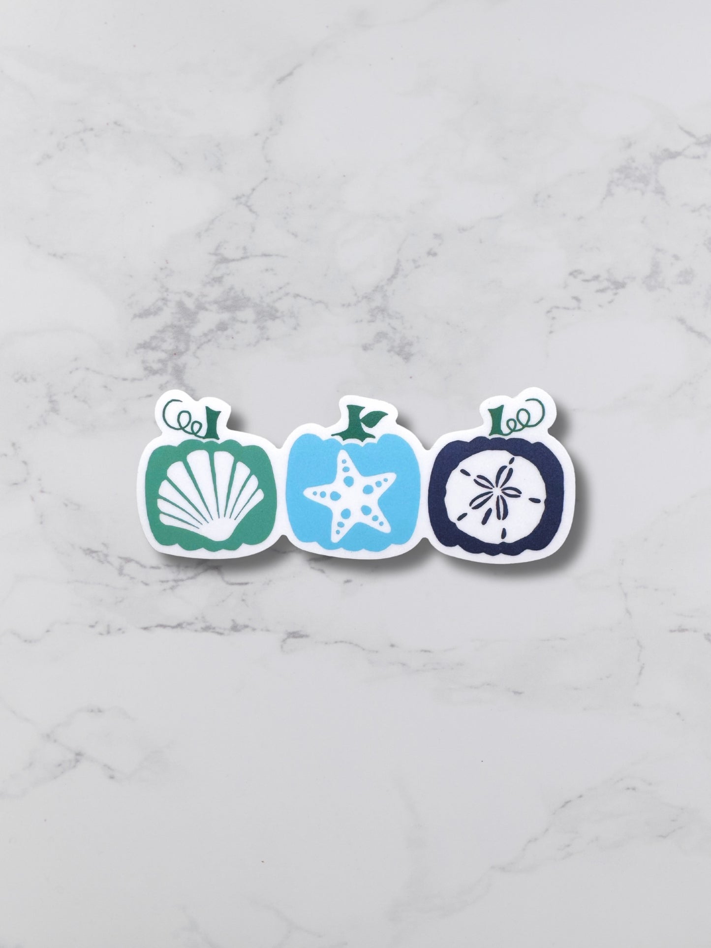 Coastal Pumpkins Sticker