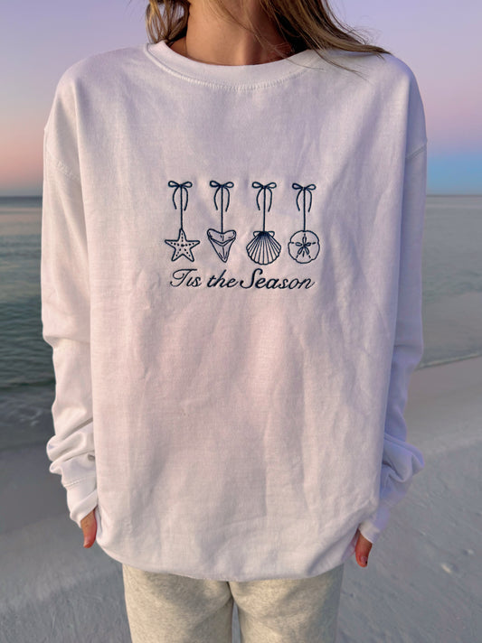 Tis the SEAson Crewneck - White